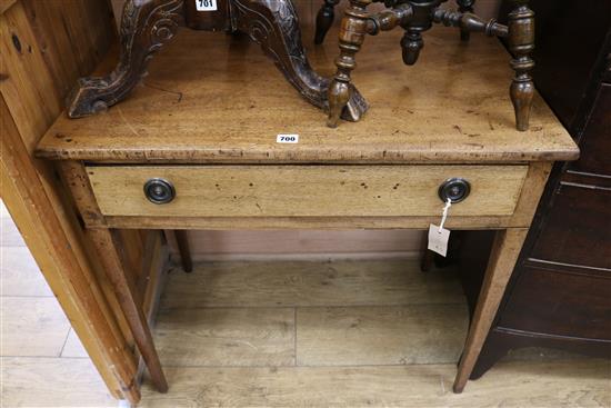 A George III mahogany side table, W.82cm